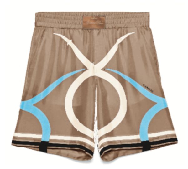 LOGO BULL SILK SHORTS BRONZE