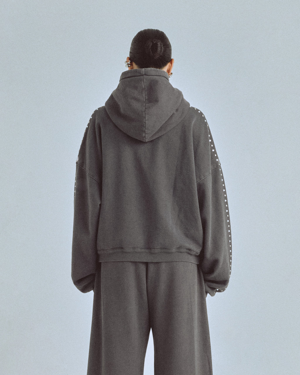 Santa Unión Basic Zip Up Hoodie Vintage Gray