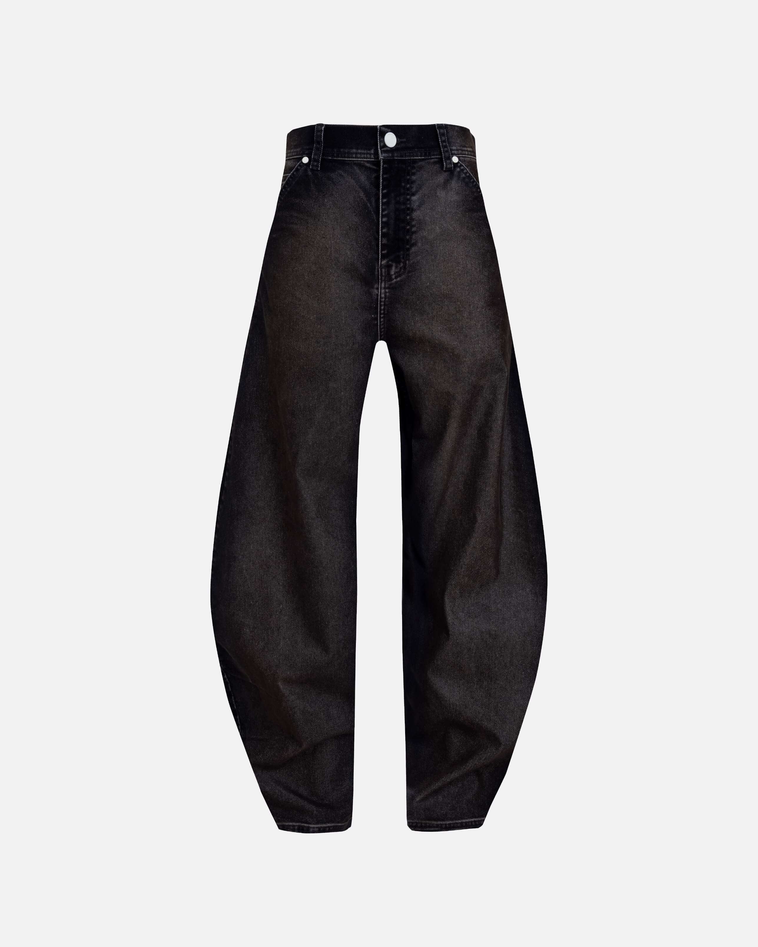Santa Union Basic Barrel Velvet Jean Black