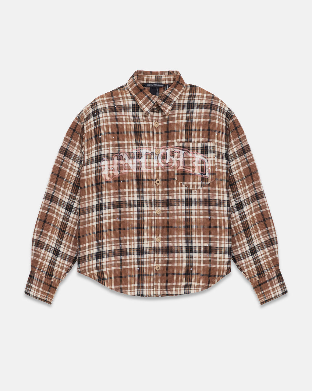 Act 1 Faith Flannel Shirt Plaid Brown