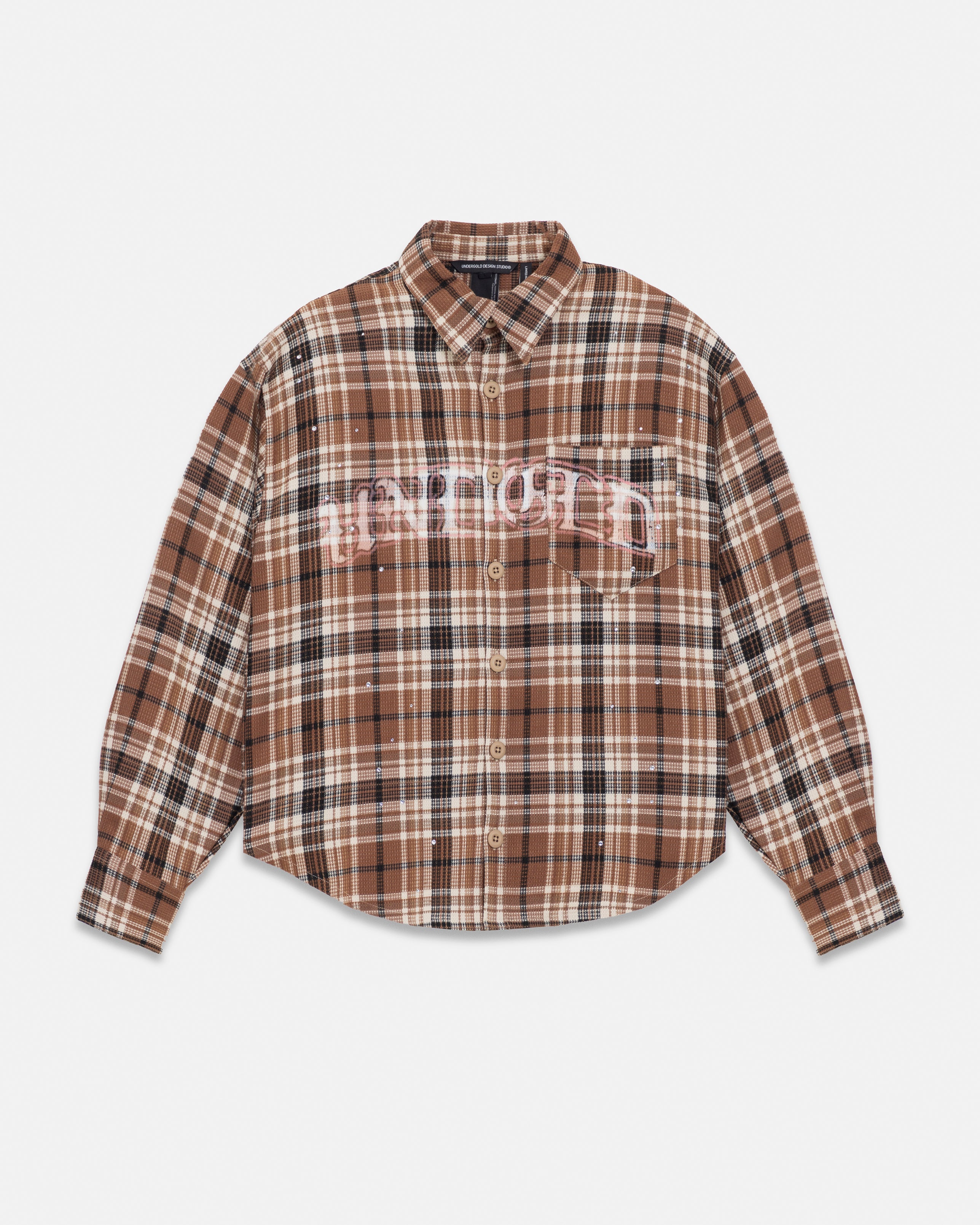 Act 1 Faith Flannel Shirt Plaid Brown