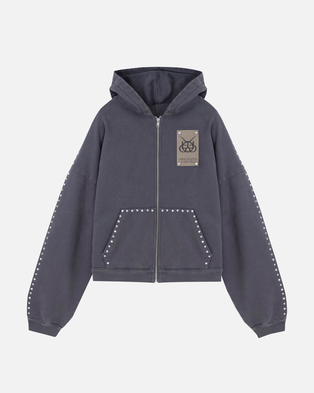 Santa Unión Basic Zip Up Hoodie Vintage Gray
