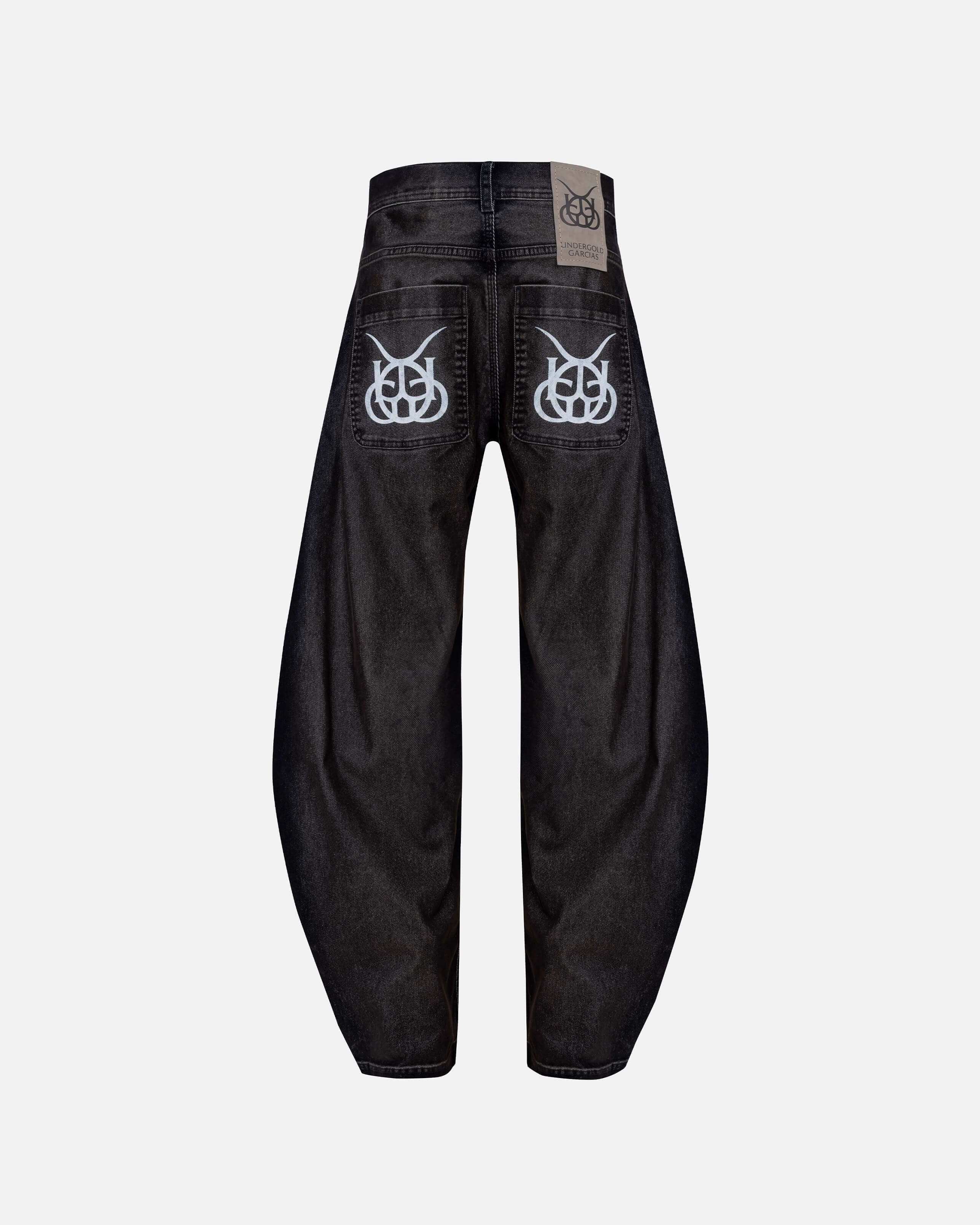 Santa Union Basic Barrel Velvet Jean Black