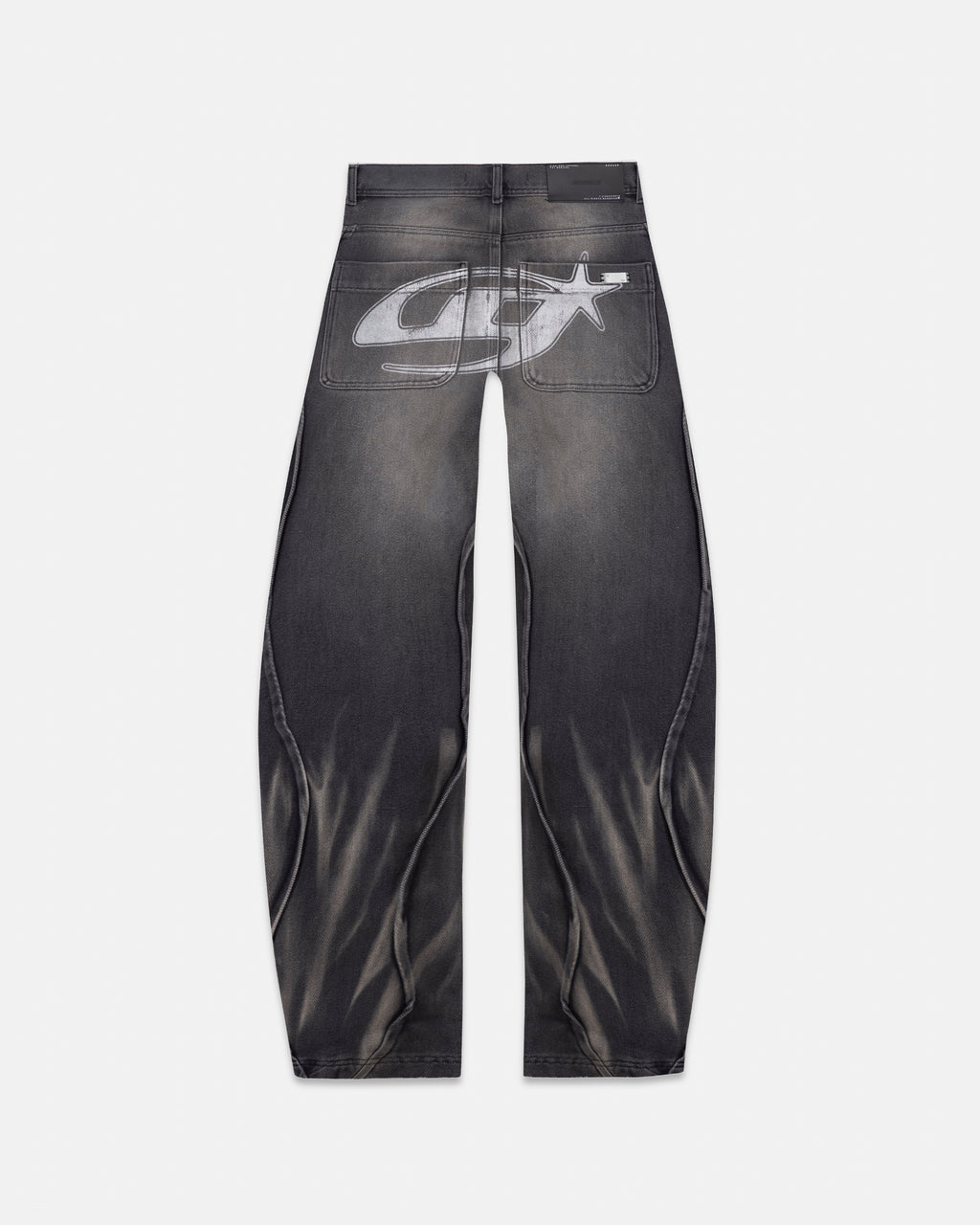 Act 1 UG Star Barrel Vein Jean Washed Black