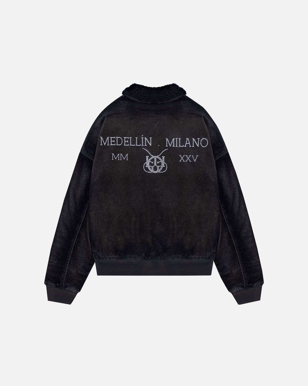 Santa Union Bomber Velvet Jacket Black