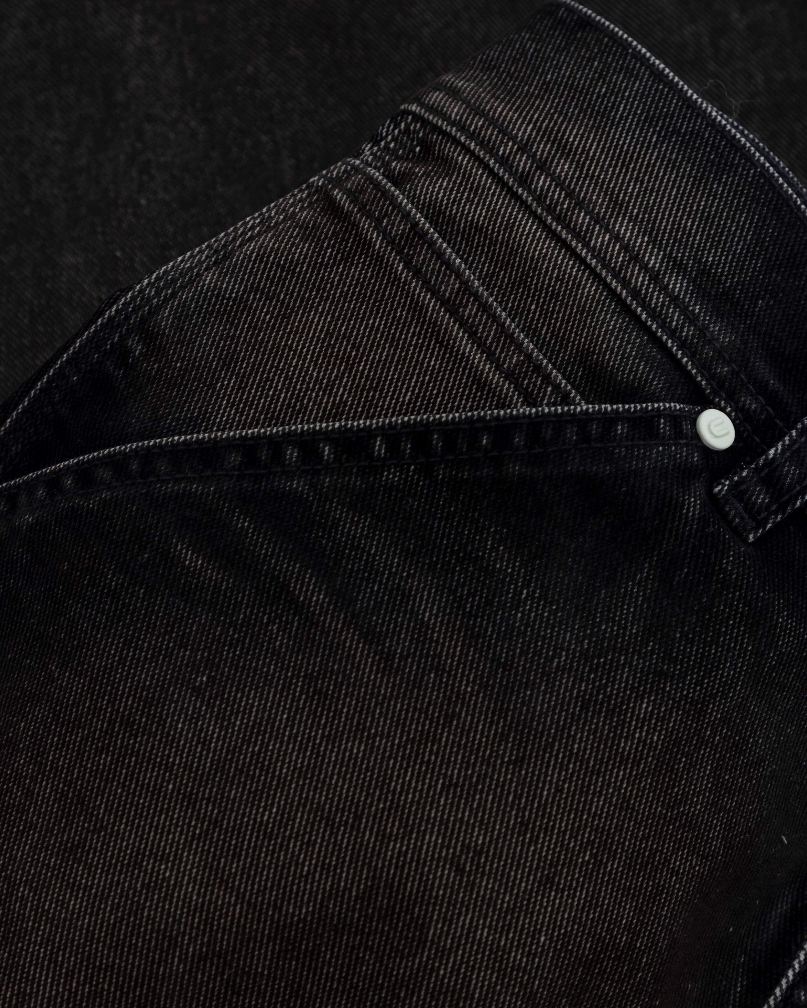 Santa Union Basic Barrel Velvet Jean Black