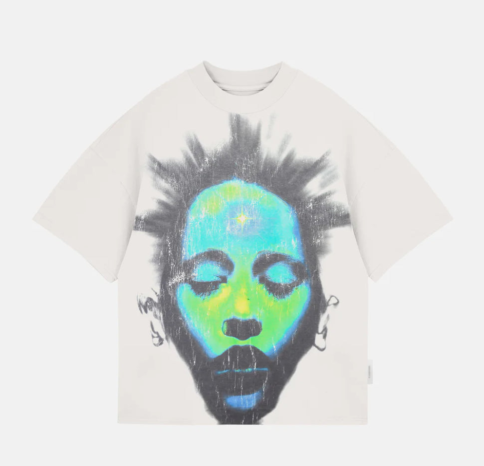 Helios Face Boxy Fit Tshirt (White)