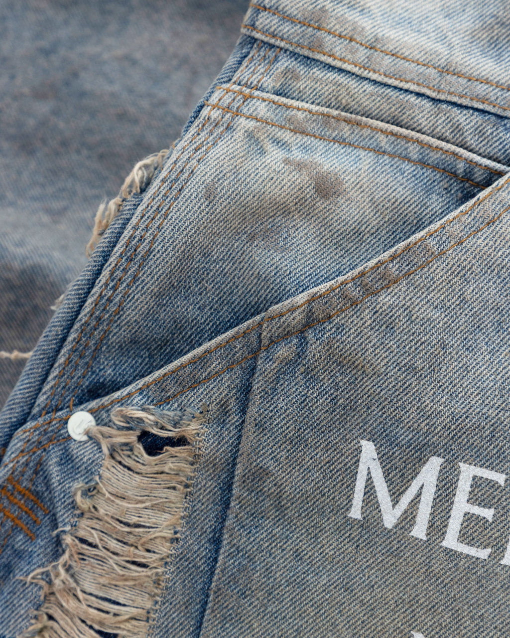 Santa Union Medellín Milano Ripped Short Dirty Blue