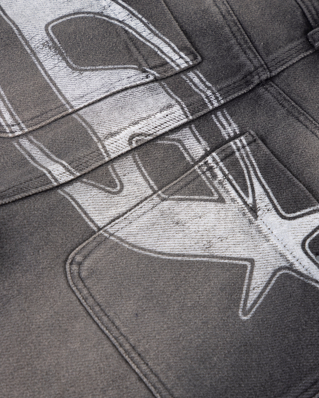 Act 1 UG Star Barrel Vein Jean Washed Black