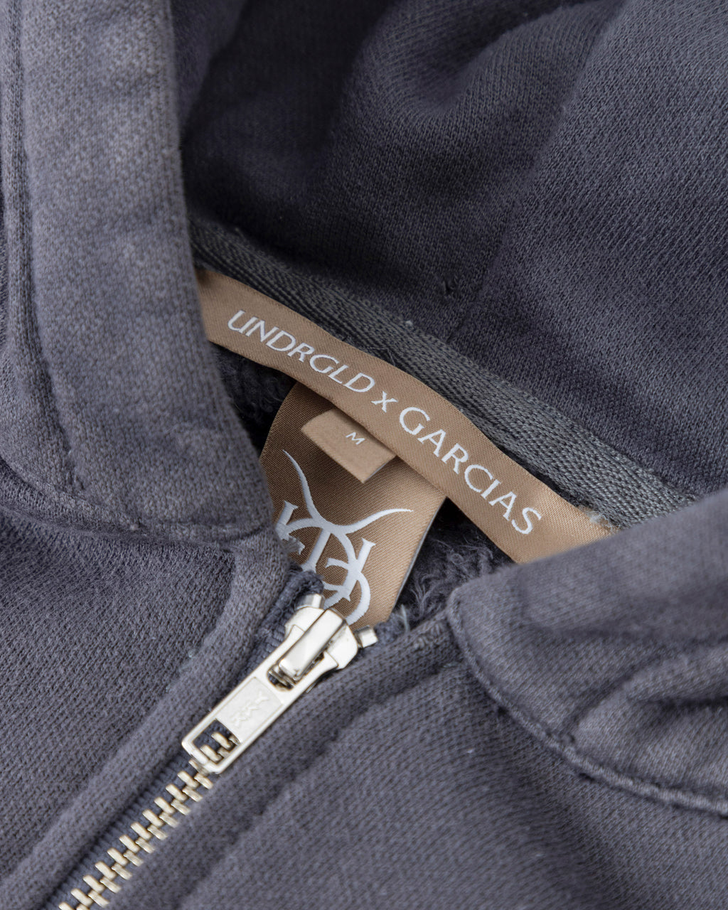 Santa Unión Basic Zip Up Hoodie Vintage Gray
