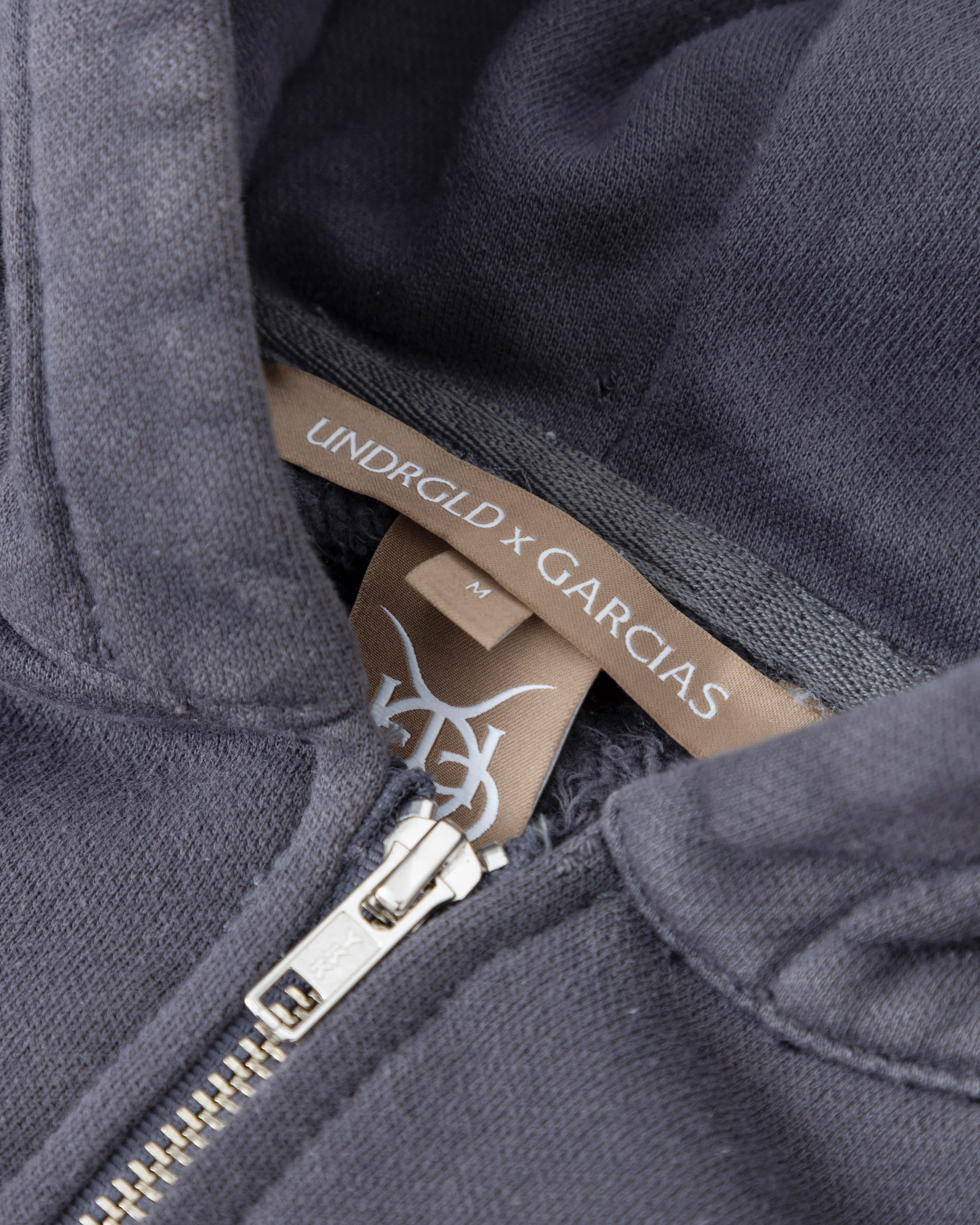 Santa Unión Basic Zip Up Hoodie Vintage Gray