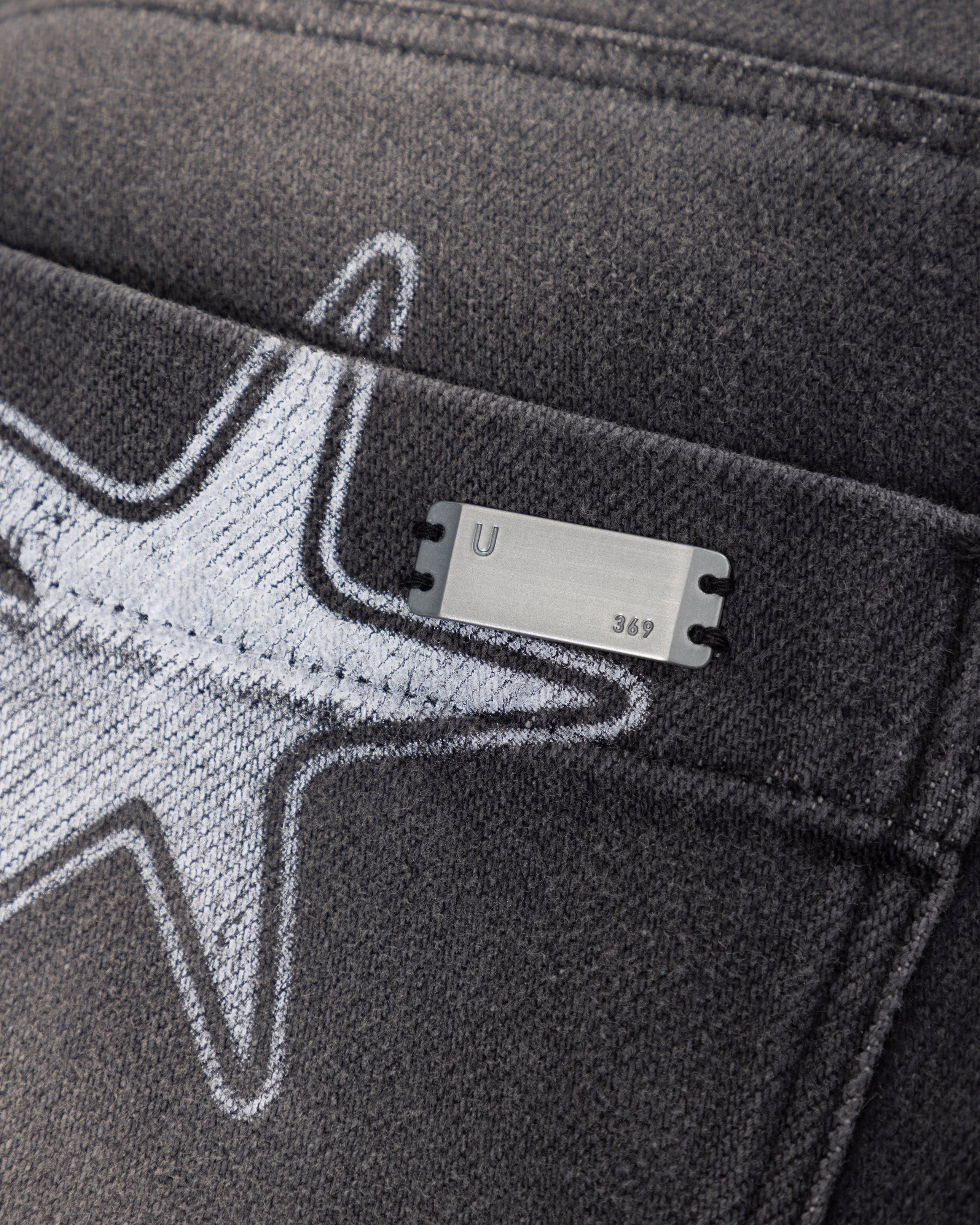 Act 1 UG Star Barrel Vein Jean Washed Black