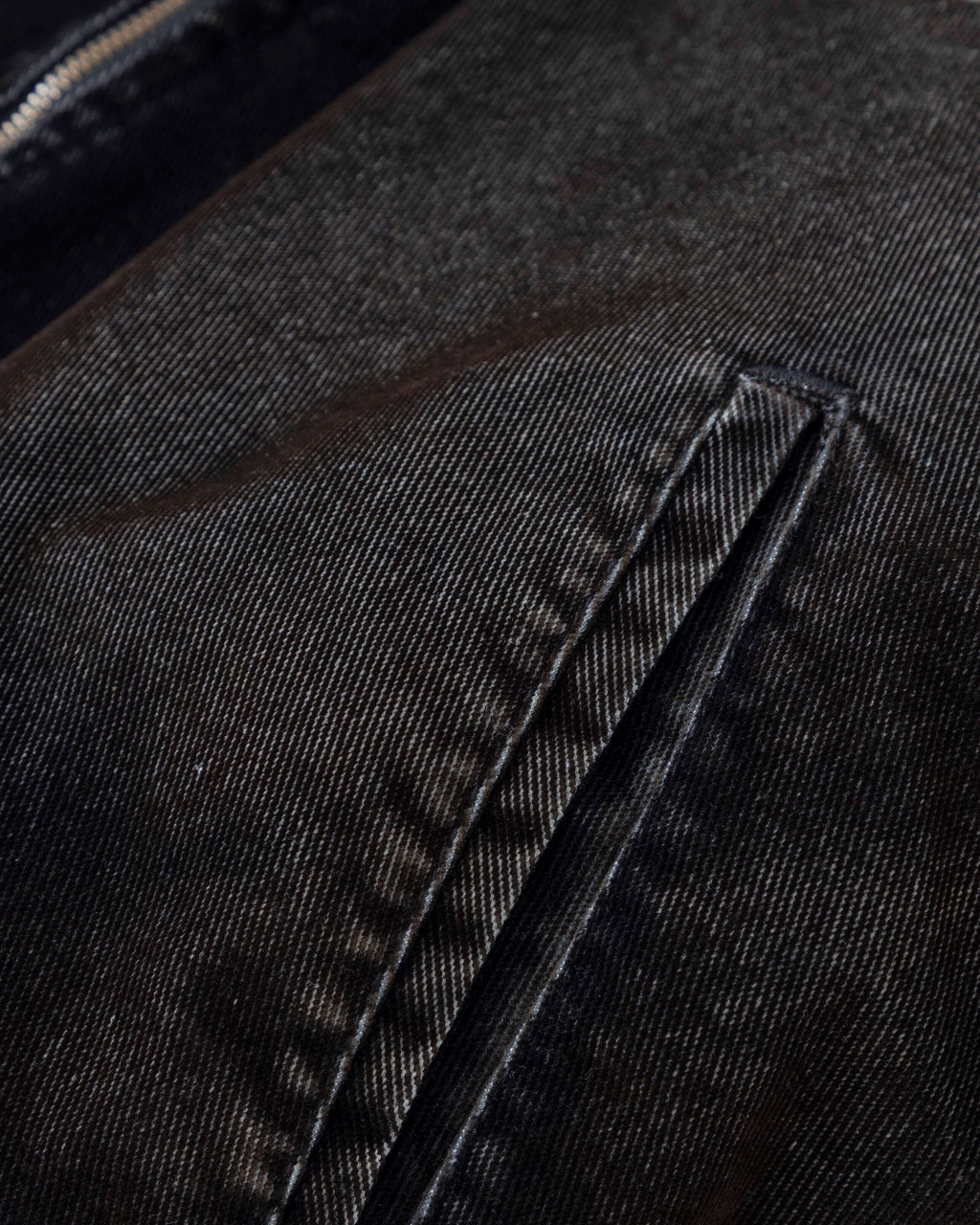 Santa Union Bomber Velvet Jacket Black