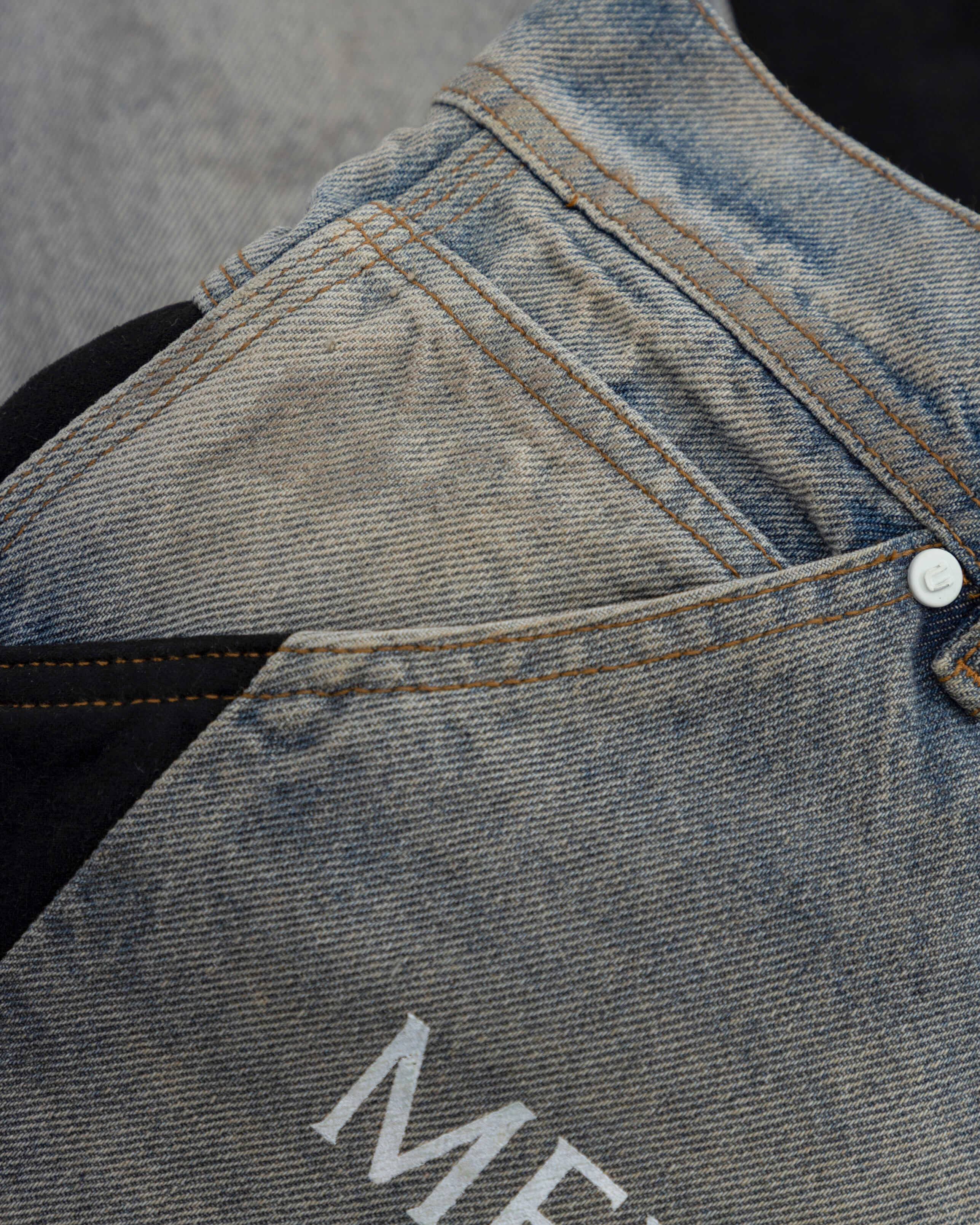Santa Union Medellín Milano Suede Wide Jean Dirty Blue