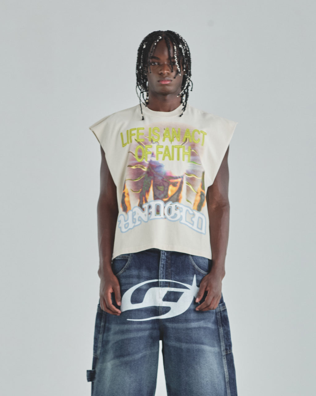 Act 1 Essence Sleeveless Tshirt Cream