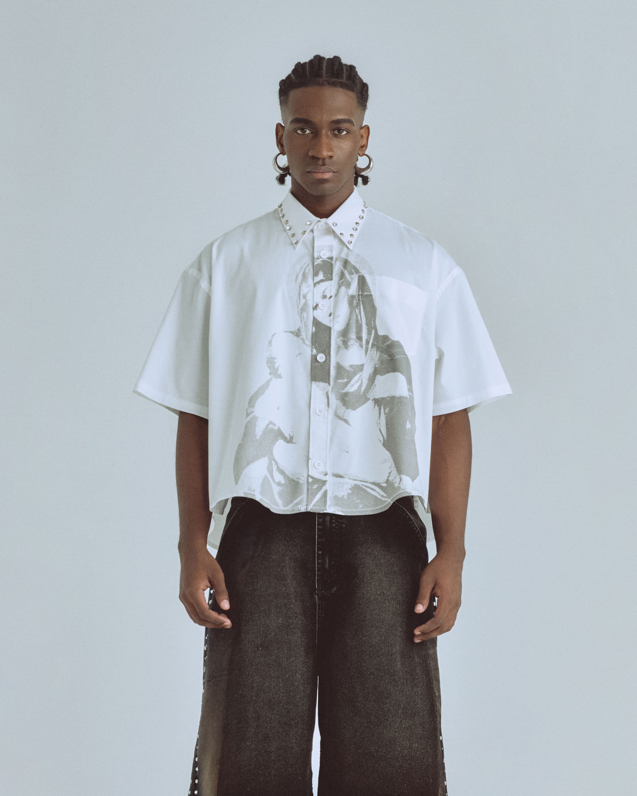 Santa Unión Santa María Short Sleeve Boxy Fit Shirt Bone