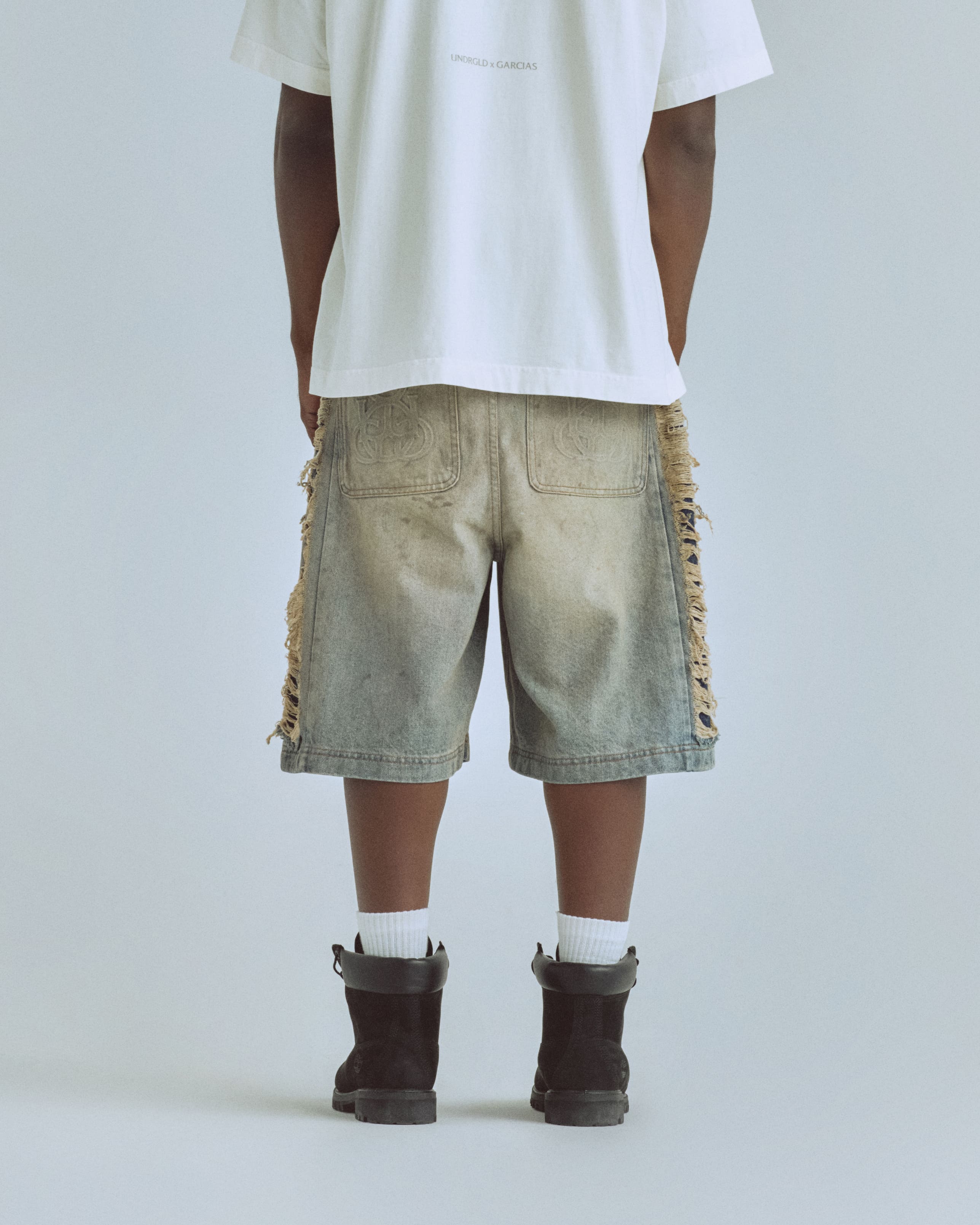 Santa Union Medellín Milano Ripped Short Dirty Blue