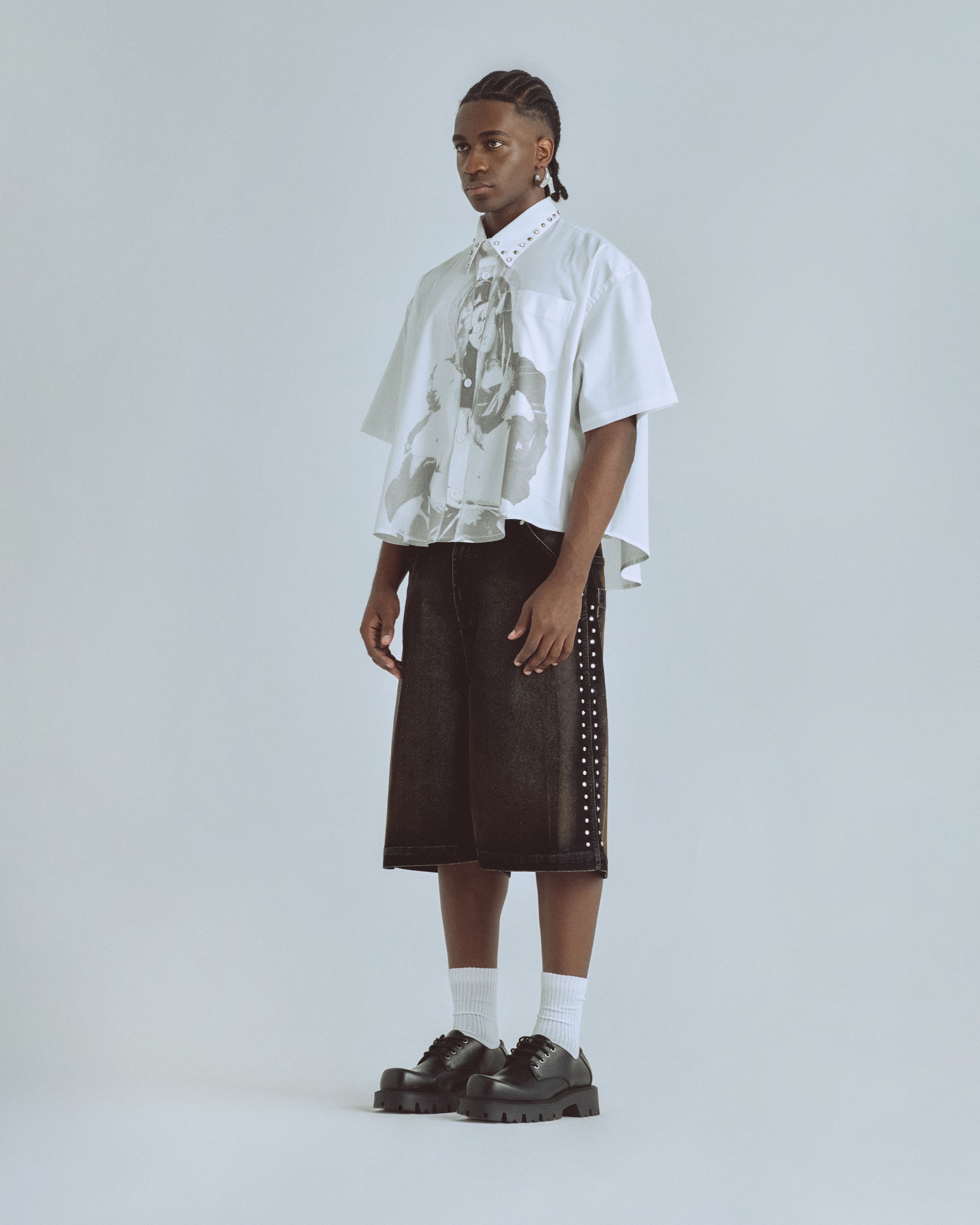 Santa Unión Santa María Short Sleeve Boxy Fit Shirt Bone