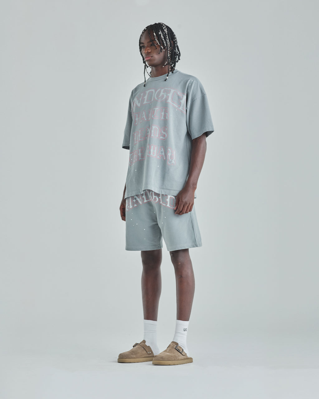 Act 1 Faith Boxy Fit Tshirt Light Gray