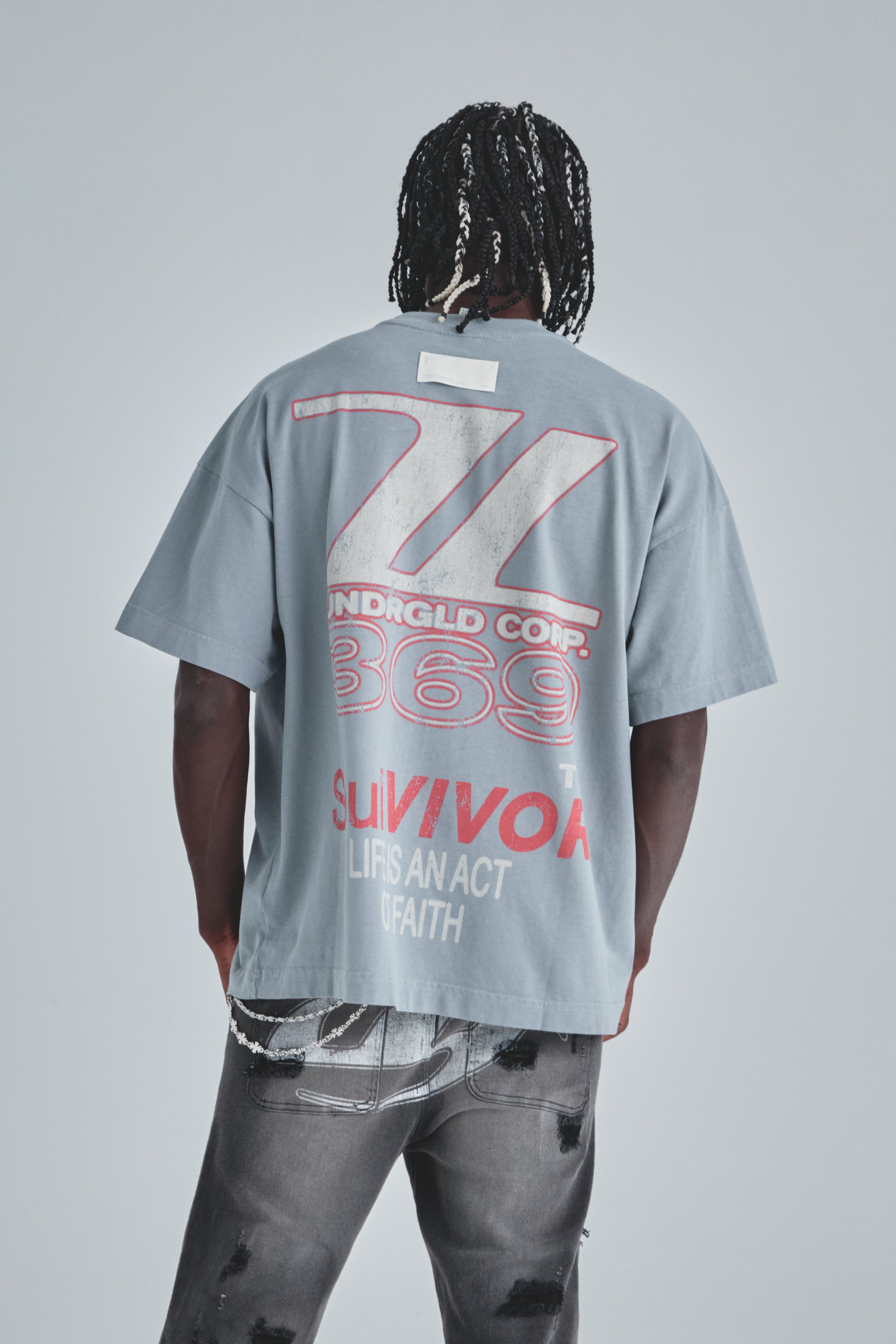 Act 1 Racer Tshirt Light Gray
