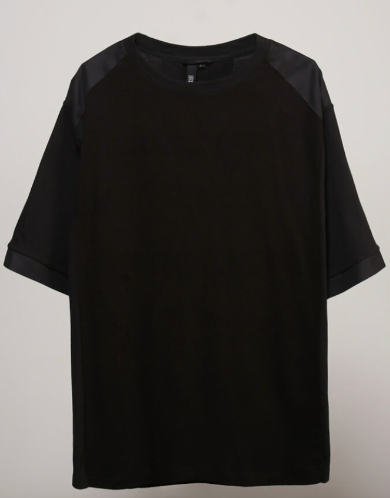 Camiseta Oversize en Jaquard Black