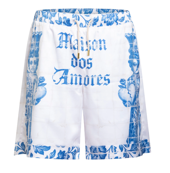 SHORT SEDA AZUL Y BLANCO DOS AMORES