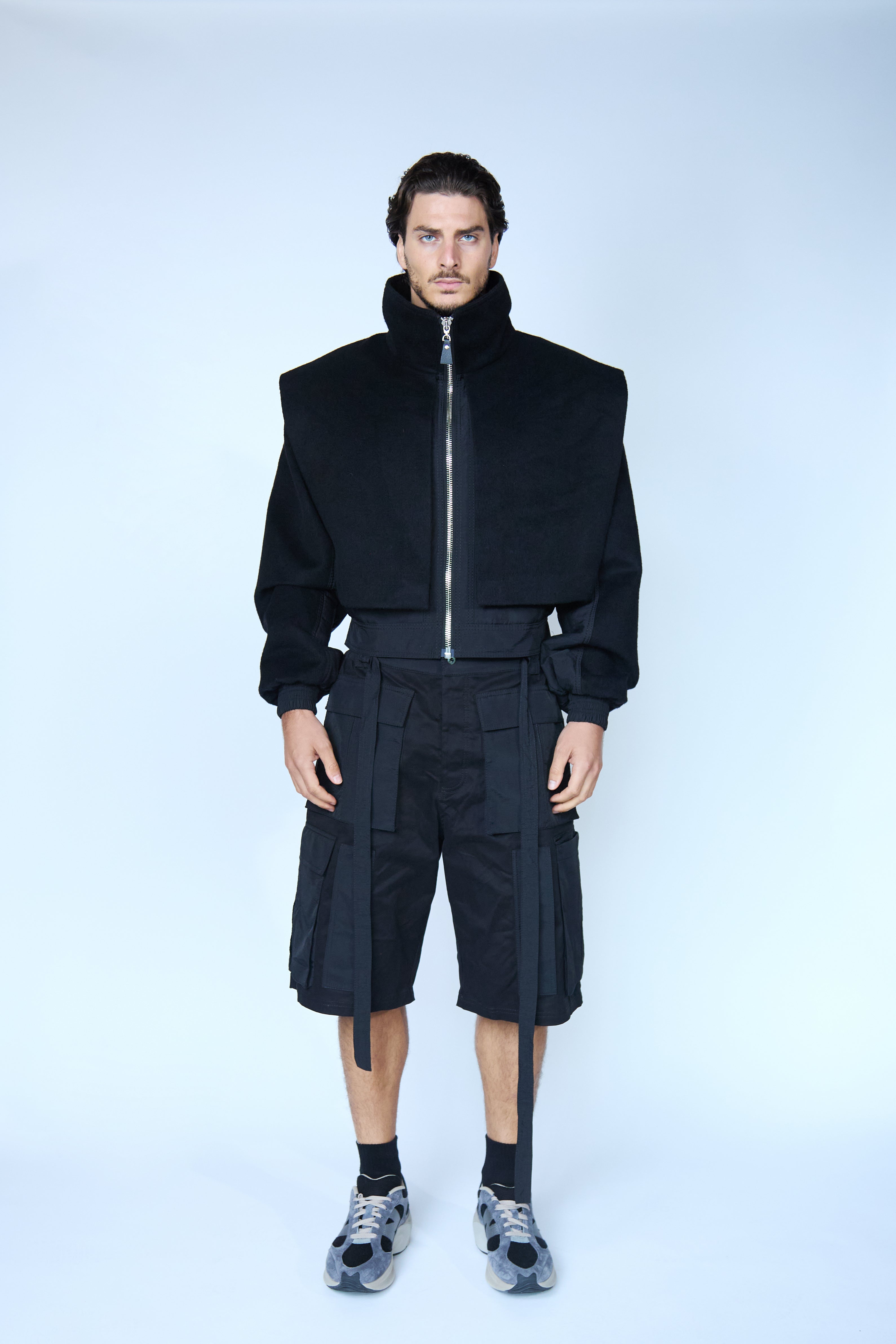 PONCHO JACKET BLACK