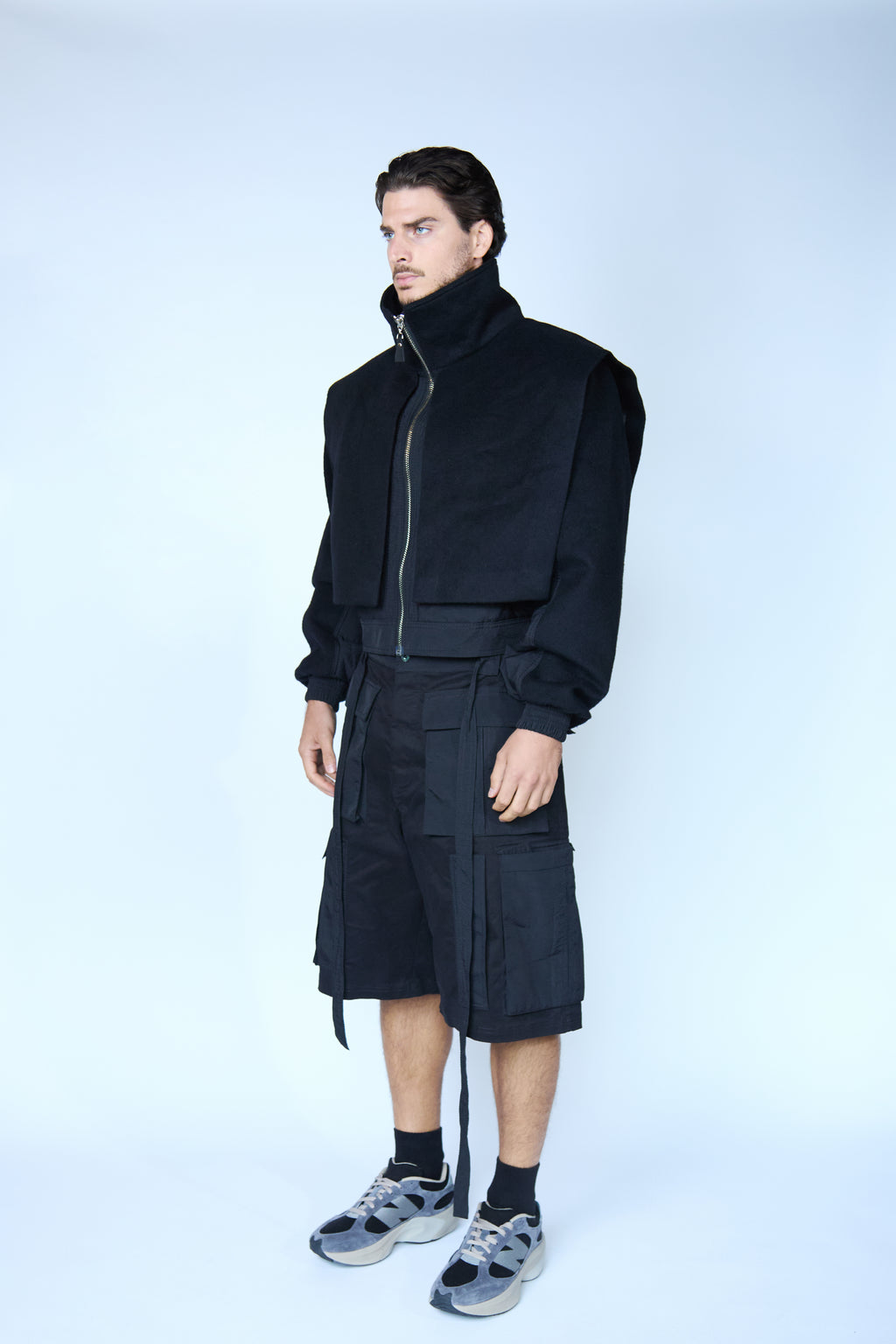 PONCHO JACKET BLACK