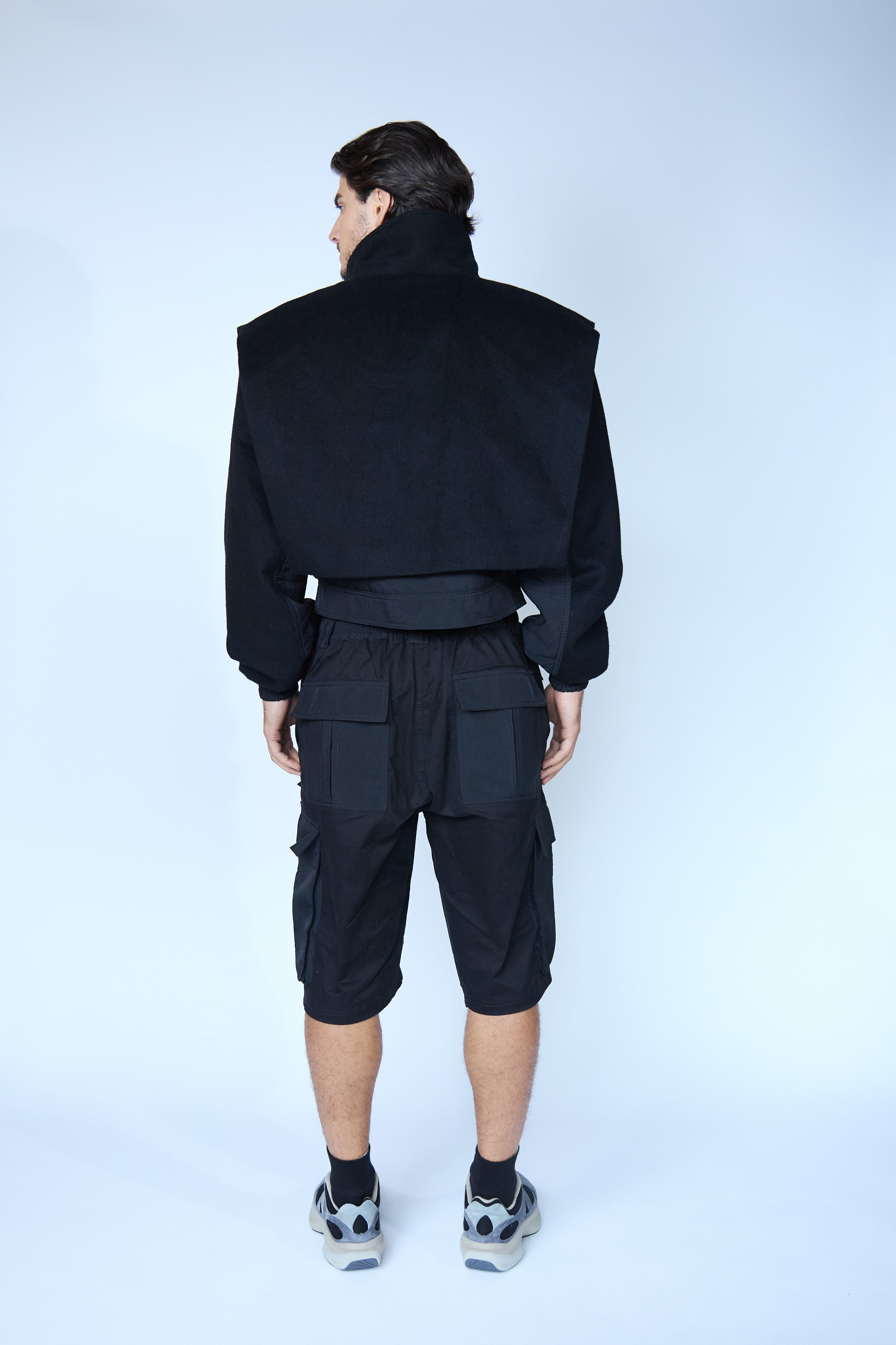 PONCHO JACKET BLACK