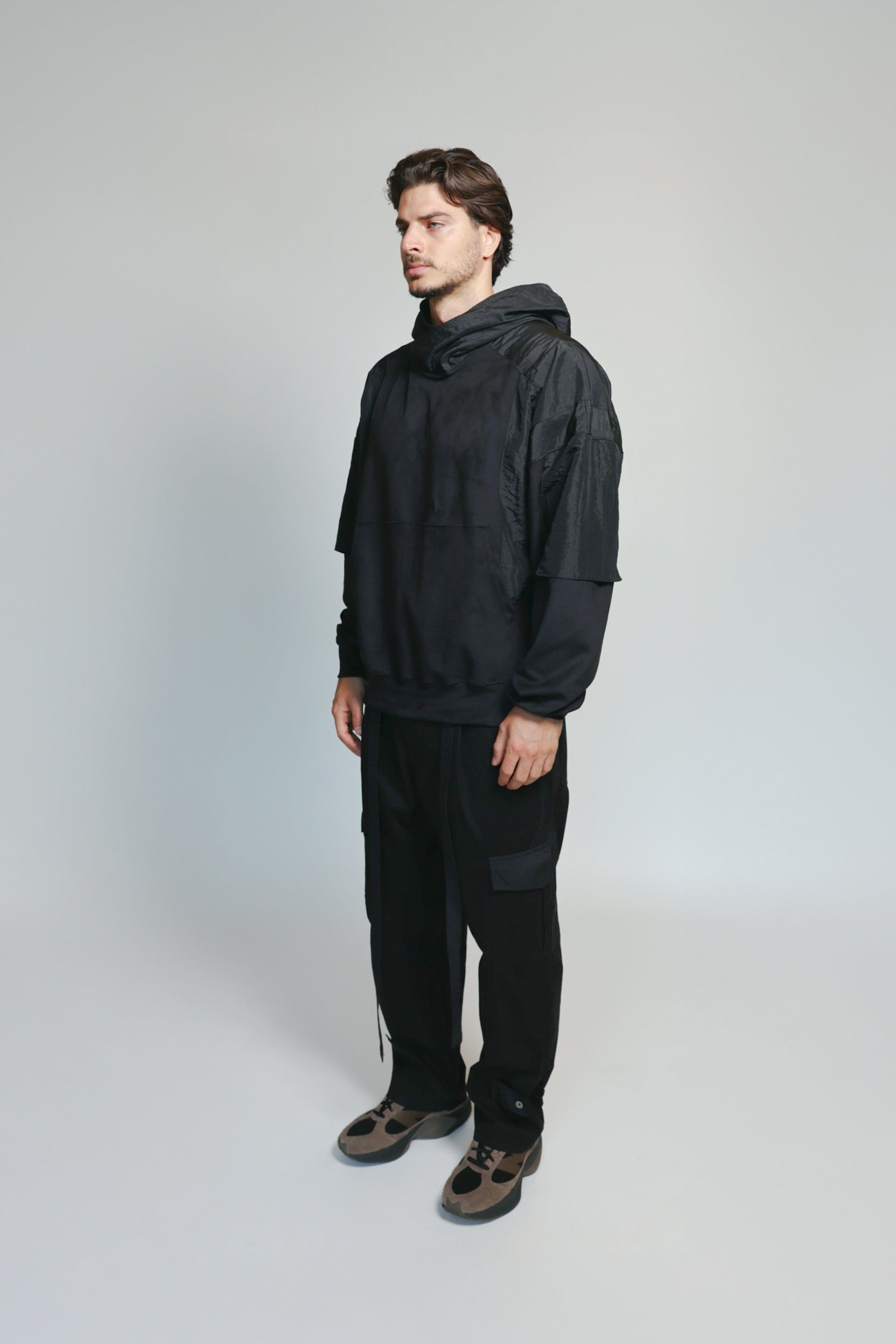 SUEDE HOODIE
