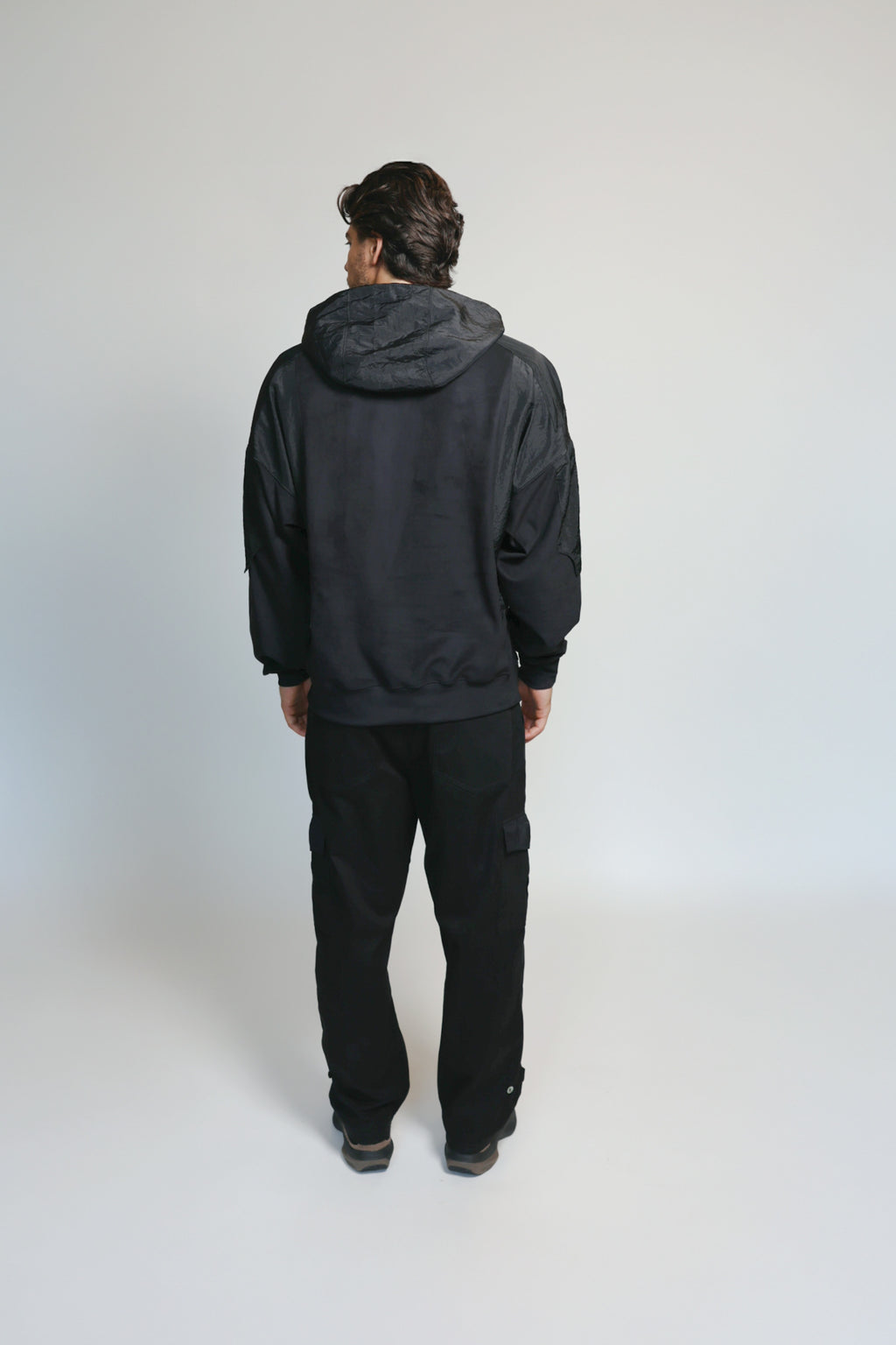 SUEDE HOODIE