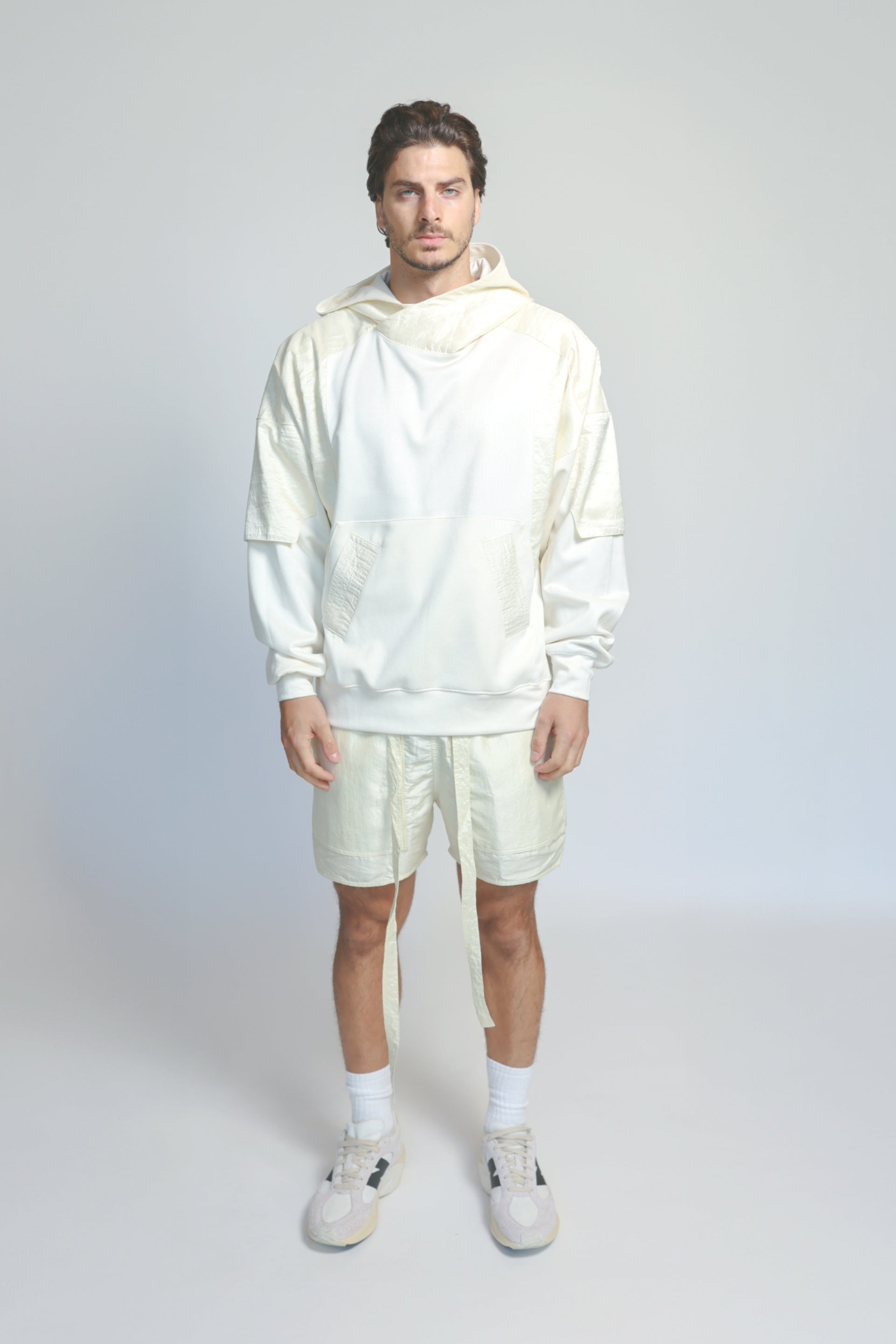 SUEDE HOODIE