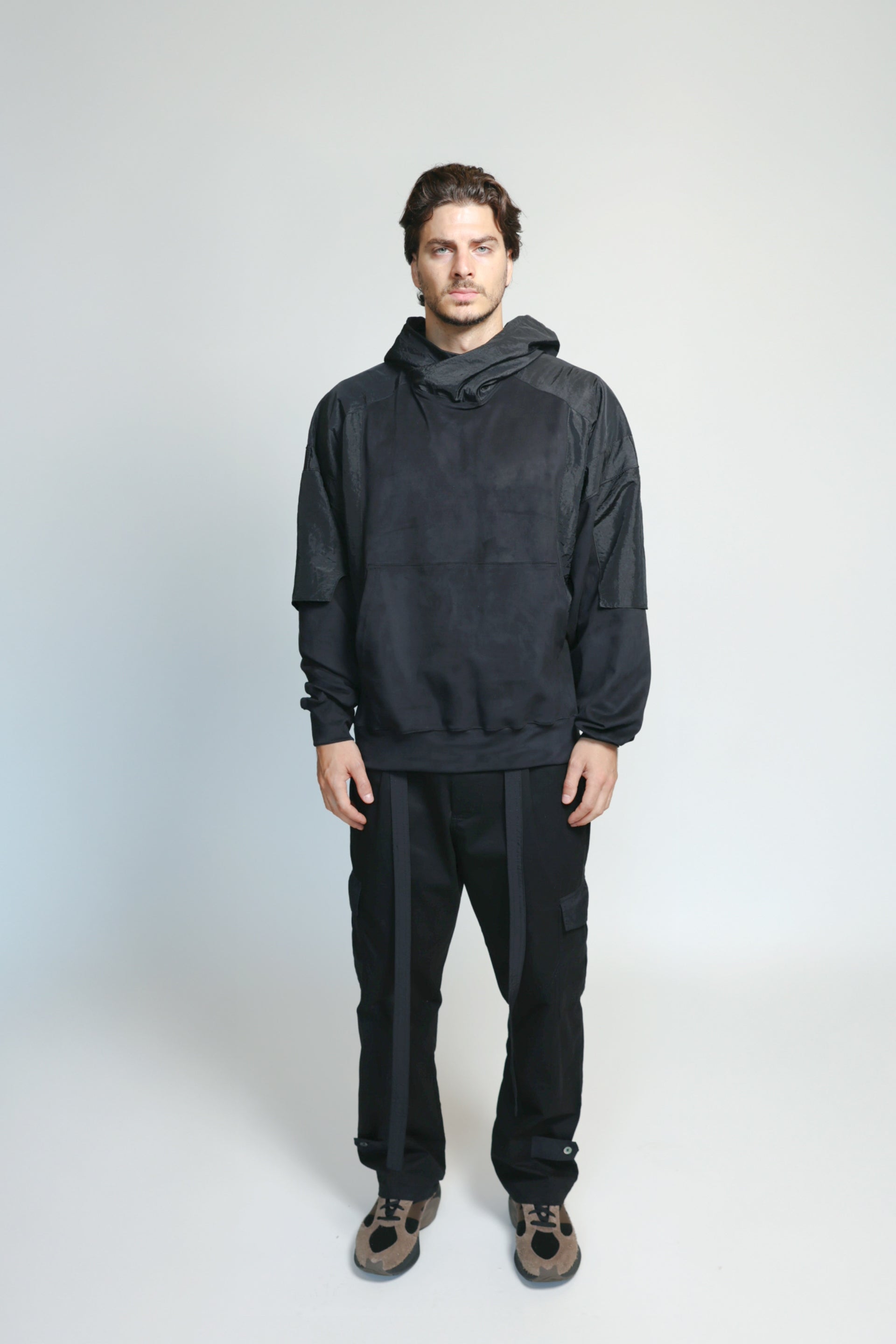 SUEDE HOODIE