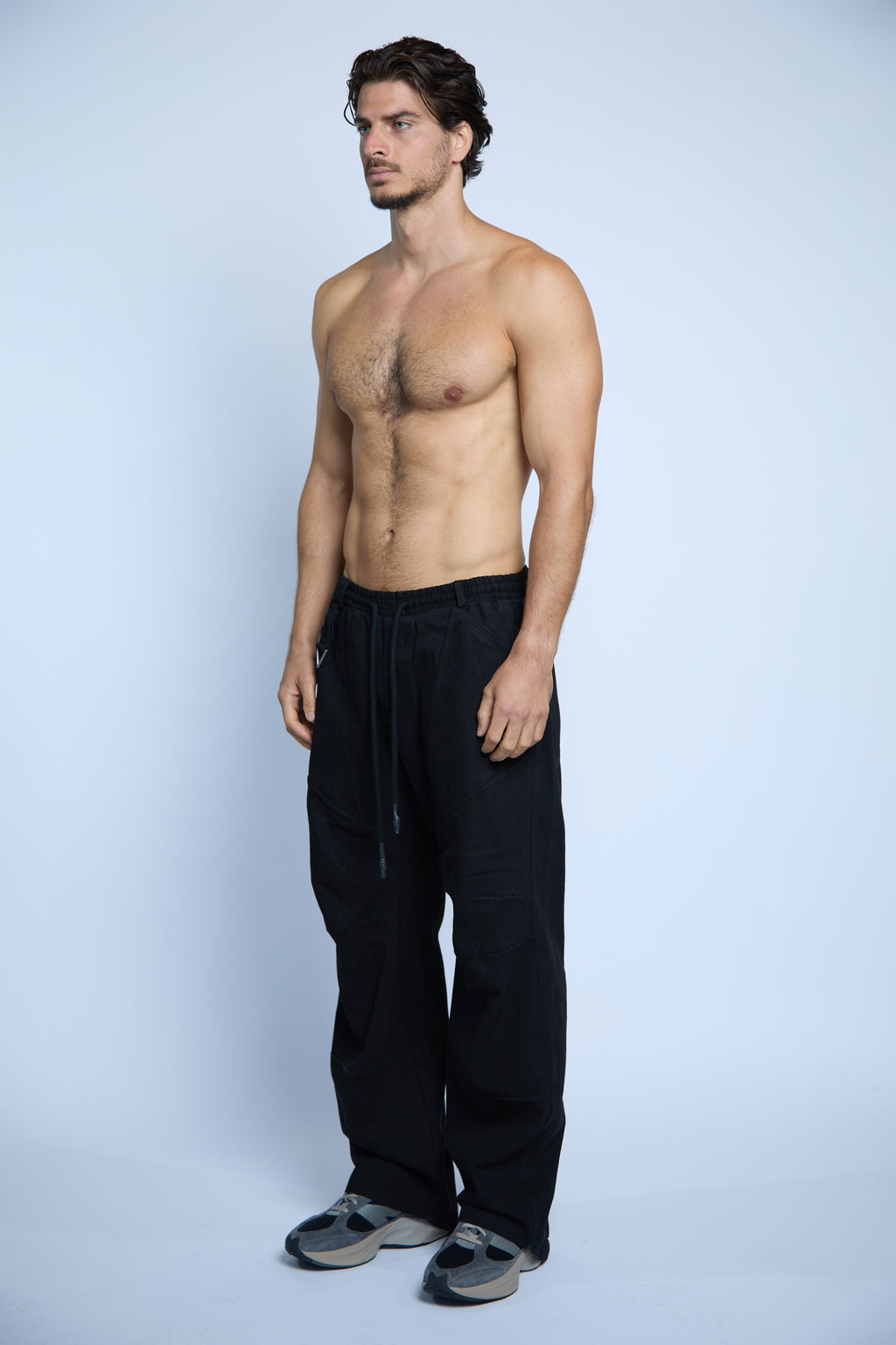 STRING JEANS PANTS BLACK