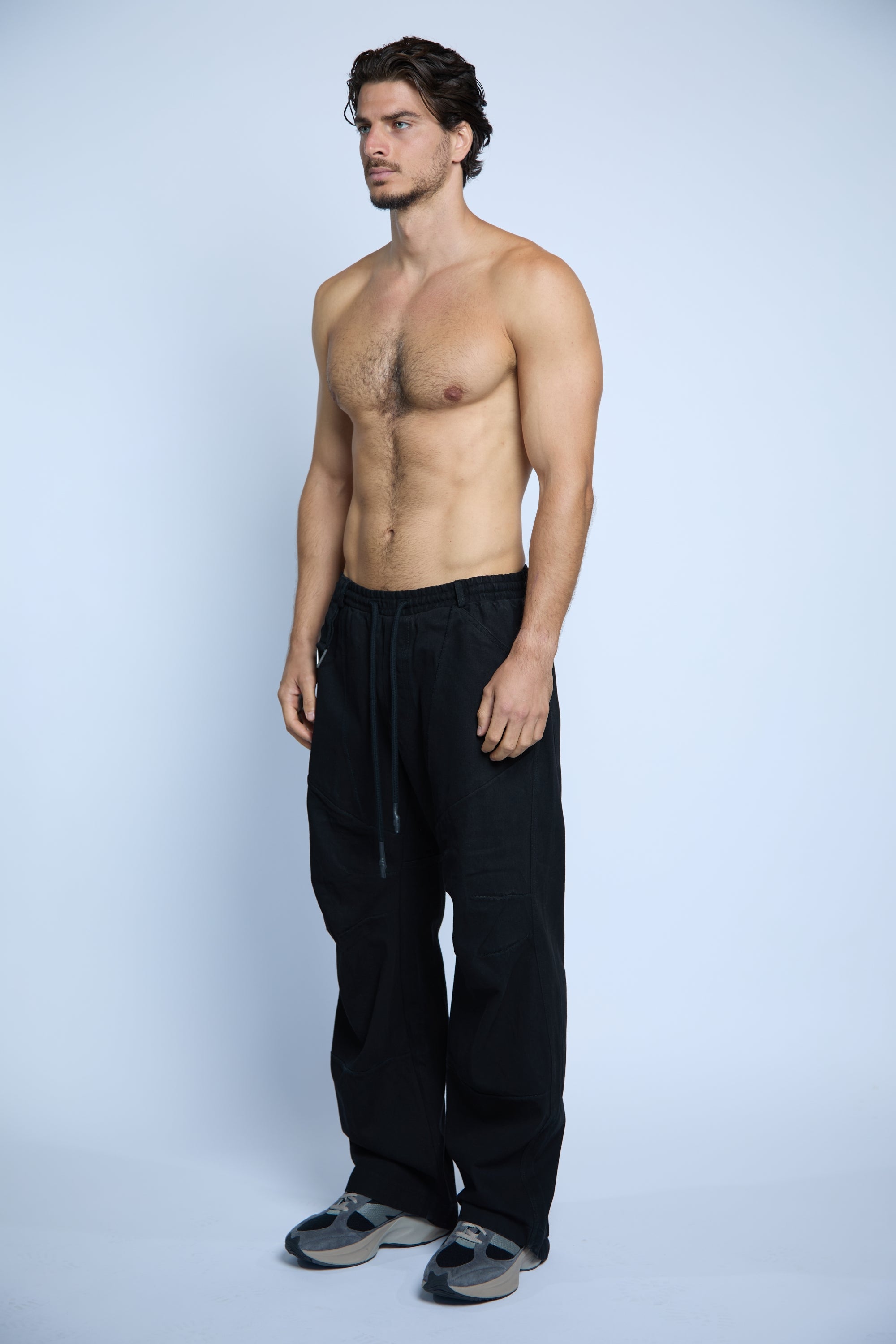 STRING JEANS PANTS BLACK
