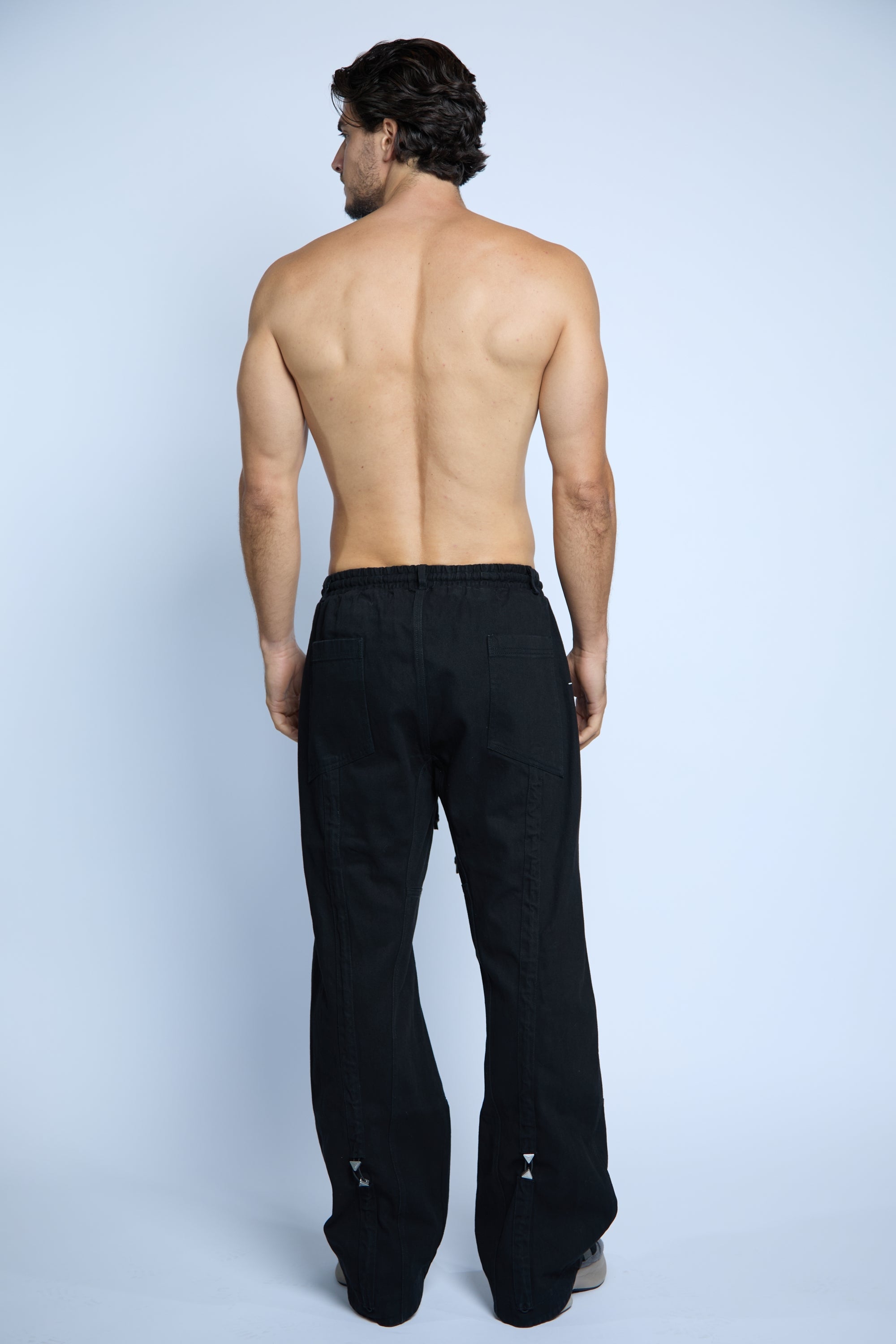 STRING JEANS PANTS BLACK