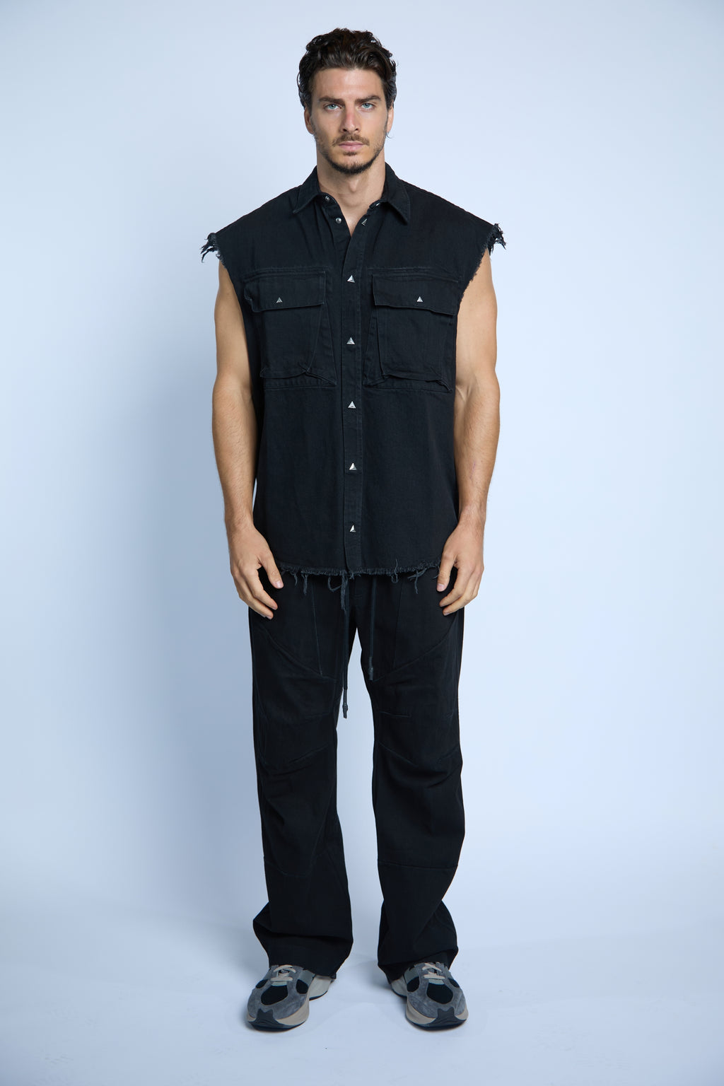 CHALECO VAQUERO NEGRO