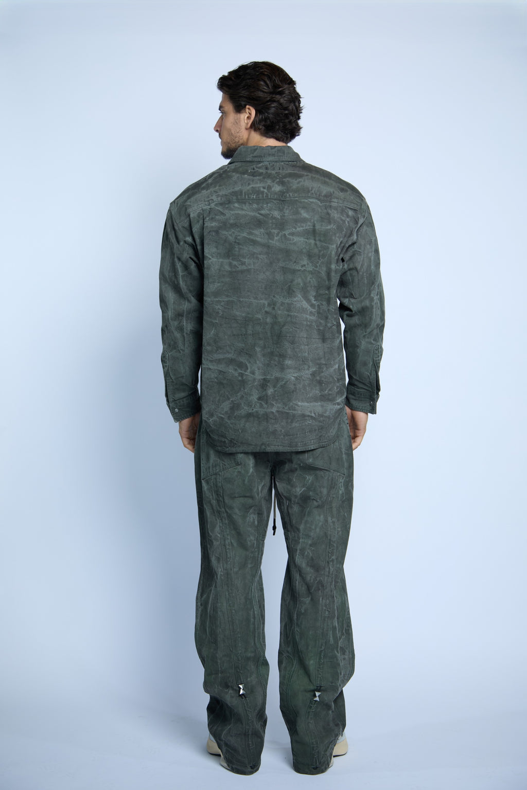 DENIM JACKET DYED GREEN