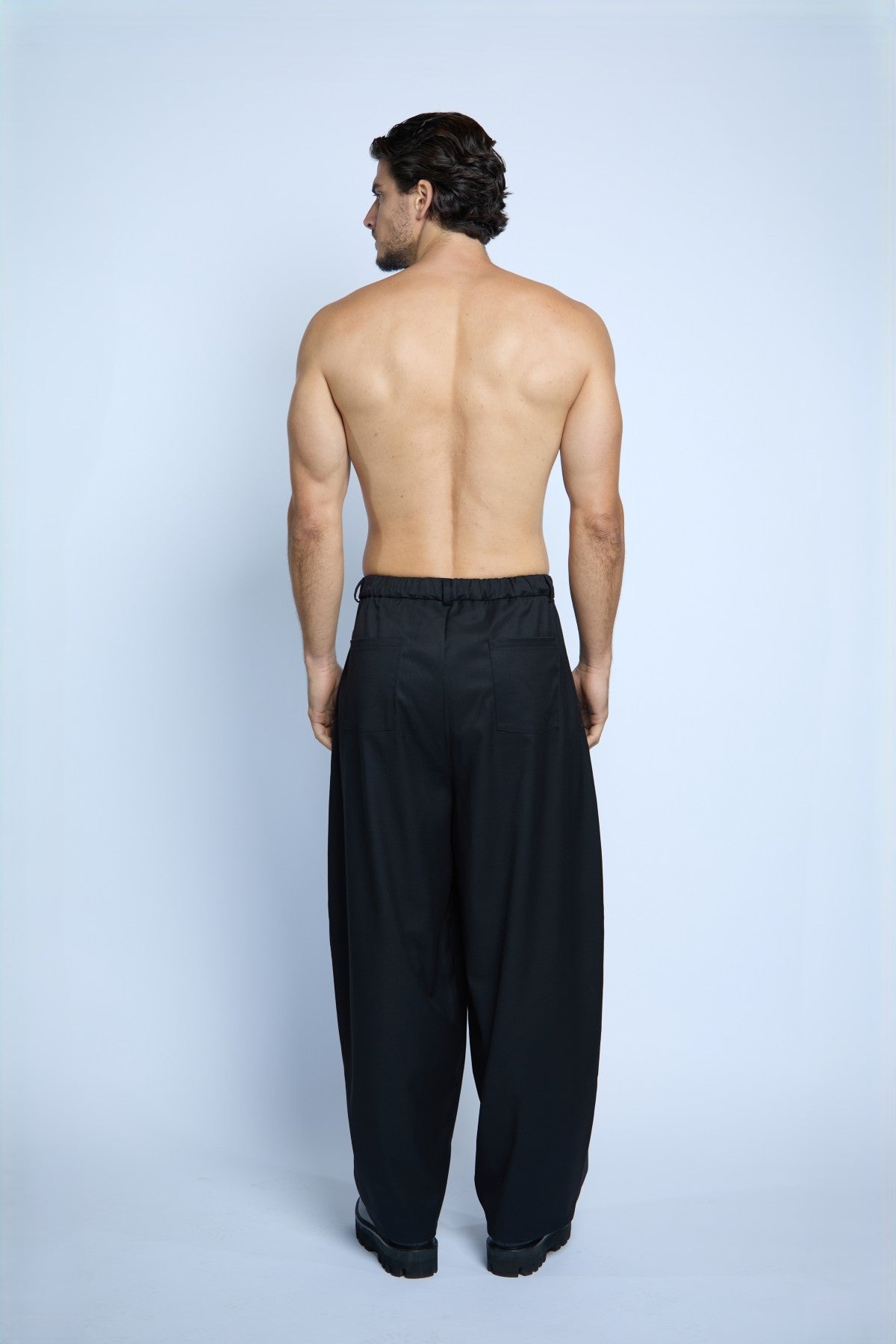 PANTALONES DE TRAJE ESTILO JAPONÉS NEGROS