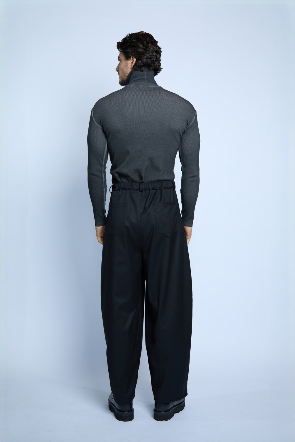 TURTLE NECK DYED GRAY