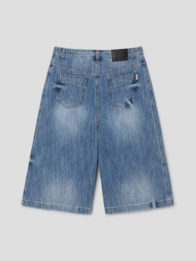 RUNWAY BRIDGE DENIM SET-UP CURVED LEG JEANS BLUE