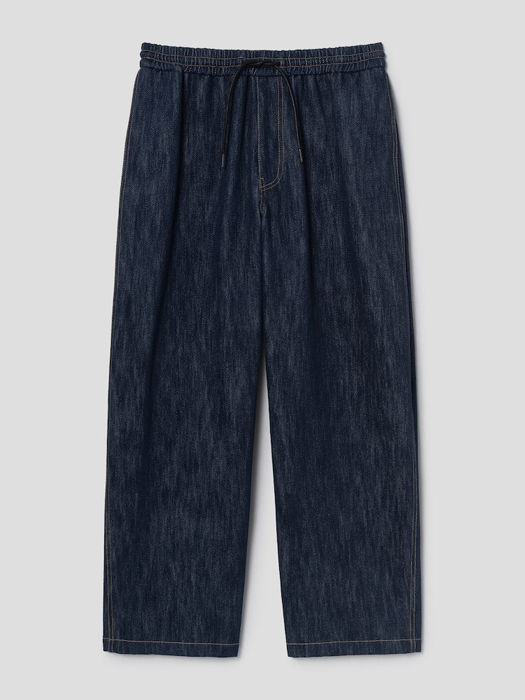 PANTALONES CURVOS AZUL MARINO DE EFECTO VAQUERO REGULAR