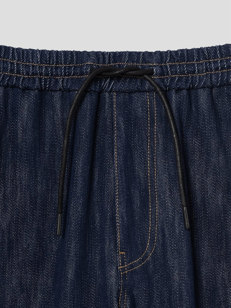 PANTALONES CURVOS AZUL MARINO DE EFECTO VAQUERO REGULAR
