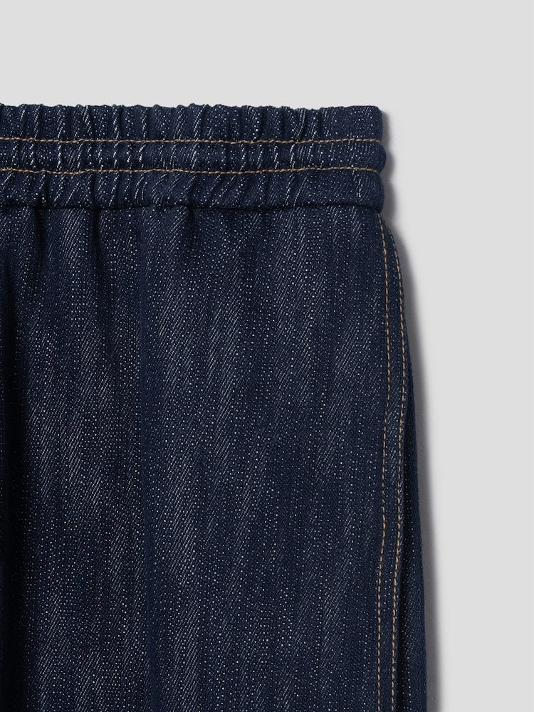 PANTALONES CURVOS AZUL MARINO DE EFECTO VAQUERO REGULAR