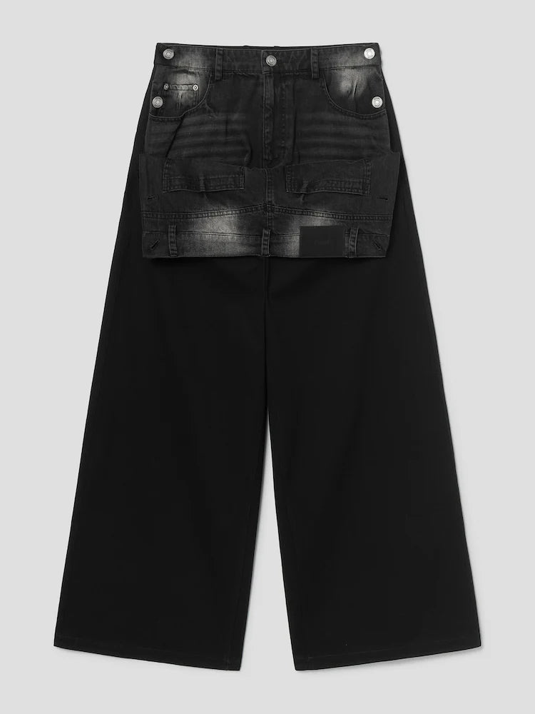PANTALONES VAQUEROS NEGROS EN CAPAS DELANTERAS RUNWAY BRIDGE