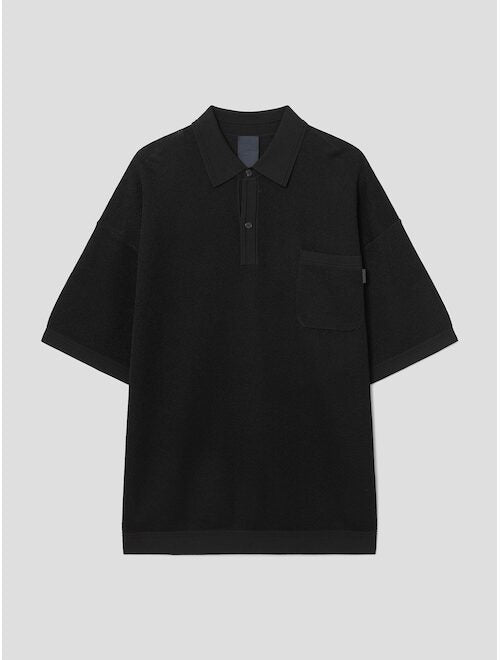 POLO DE PUNTO MANGA CORTA NEGRO