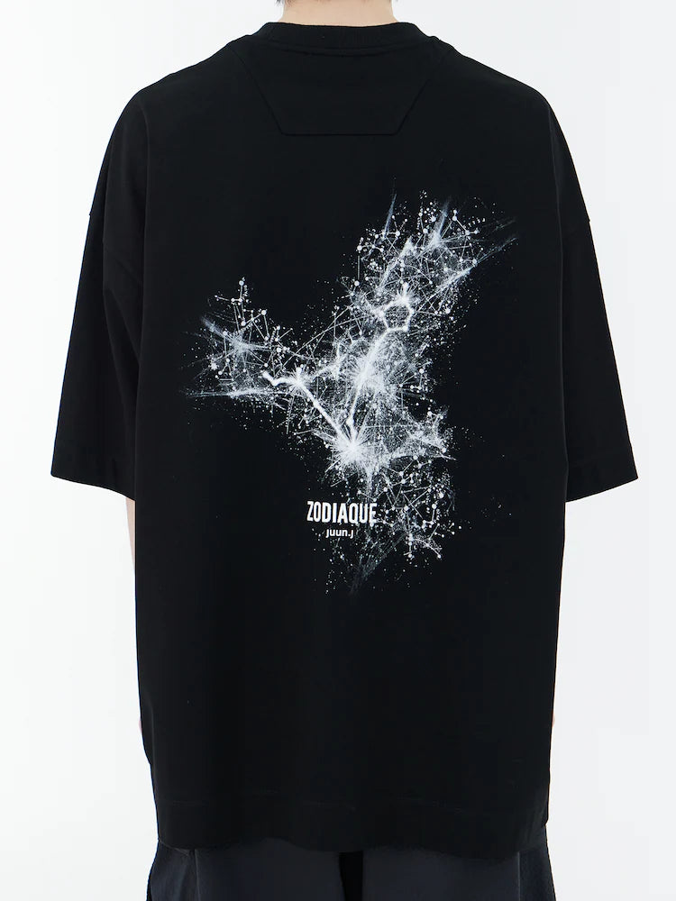 MAX ZODIAC SIGNO ESTRELLAS MANGA CORTA NEGRO