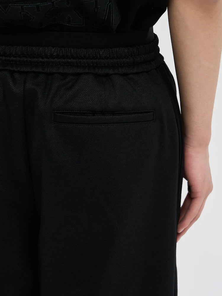 REGULAR DOUBLE-LAYERED JERSEY SHORTS BLACK