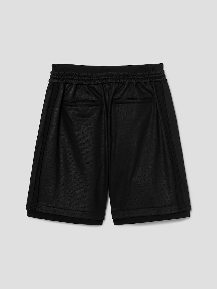 REGULAR DOUBLE-LAYERED JERSEY SHORTS BLACK