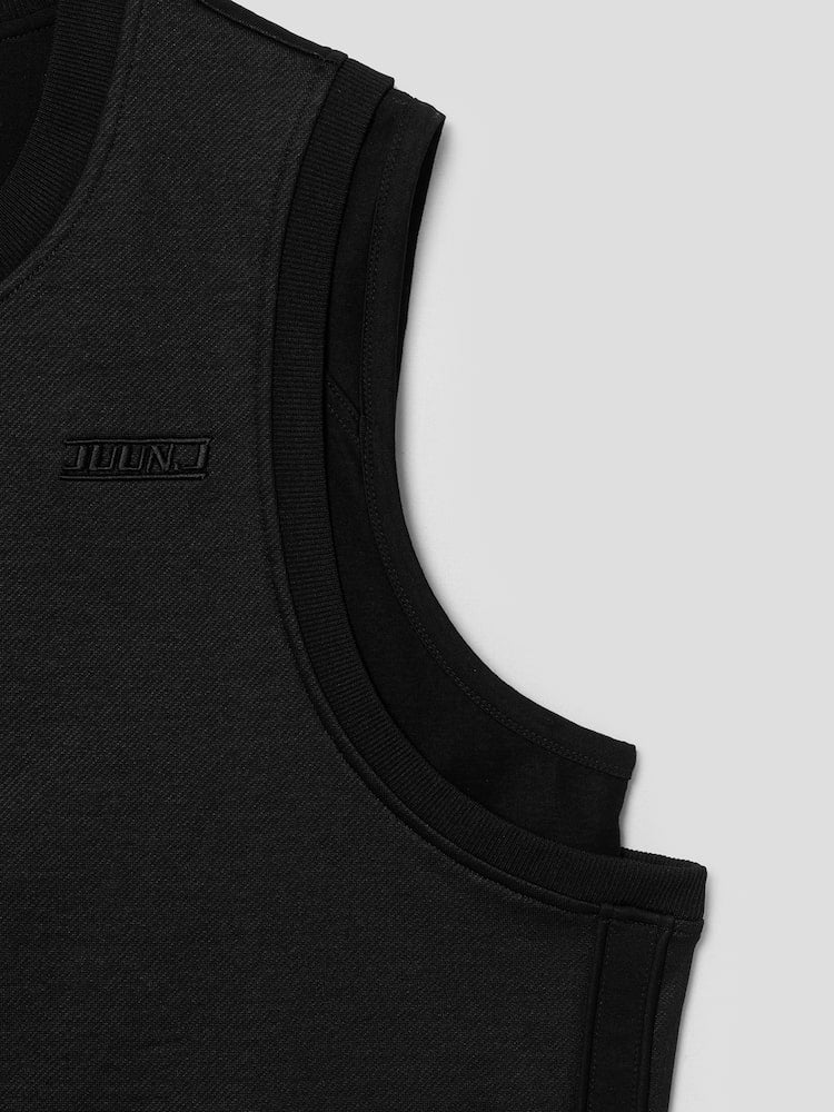 REVERSIBLE SLEEVELESS BLACK